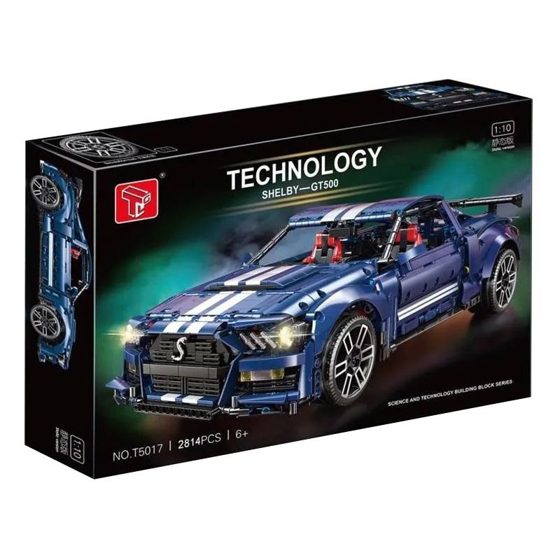 TA GAOLE T5017A 5017A T5017B 5017B non Lego SHELBY GT500 1:10 tỷ lệ 1:10 bộ đồ chơi xếp lắp ráp ghép mô hình Technic Kỹ Thuật Công Nghệ Cao Mô Hình Phương Tiện 2814 khối