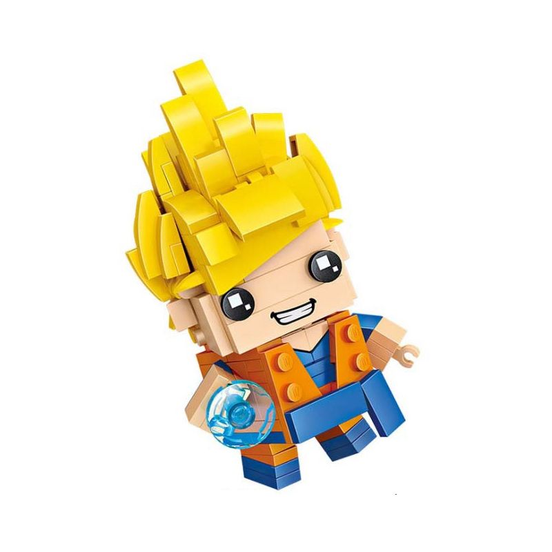 LOZ 1433 non Lego BẢY VIÊN NGỌC RỒNG SIÊU SAIYAN SON GOKU bộ đồ chơi xếp lắp ráp ghép mô hình Brickheadz Nhân Vật Đầu To 200 khối