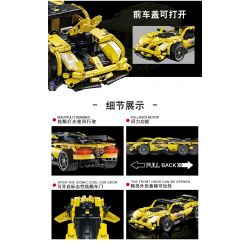 JP 88003 non  KIRIÈGE. bộ đồ chơi xếp lắp ráp ghép mô hình  KOENIGSEGG Kỹ Thuật Công Nghệ Cao Mô Hình Phương Tiện 509 khối