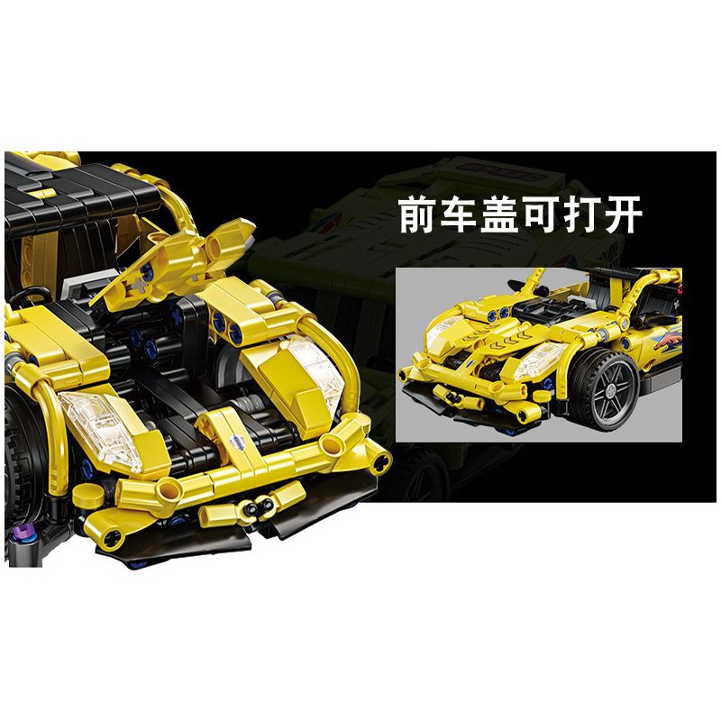 JP 88003 non  KIRIÈGE. bộ đồ chơi xếp lắp ráp ghép mô hình  KOENIGSEGG Kỹ Thuật Công Nghệ Cao Mô Hình Phương Tiện 509 khối