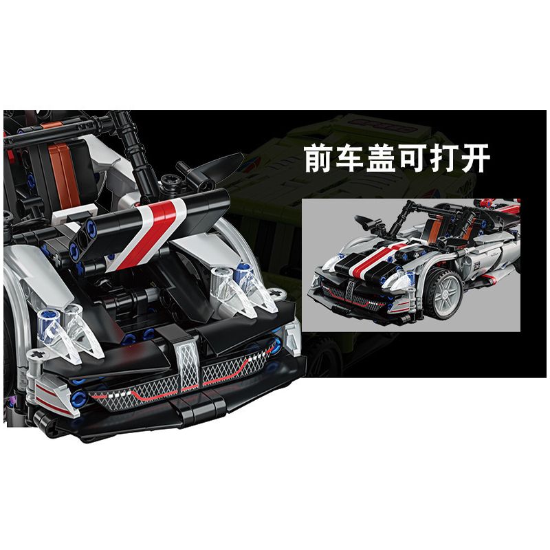 JP 88001 non  PANII. bộ đồ chơi xếp lắp ráp ghép mô hình  PAGANI Kỹ Thuật Công Nghệ Cao Mô Hình Phương Tiện 520 khối