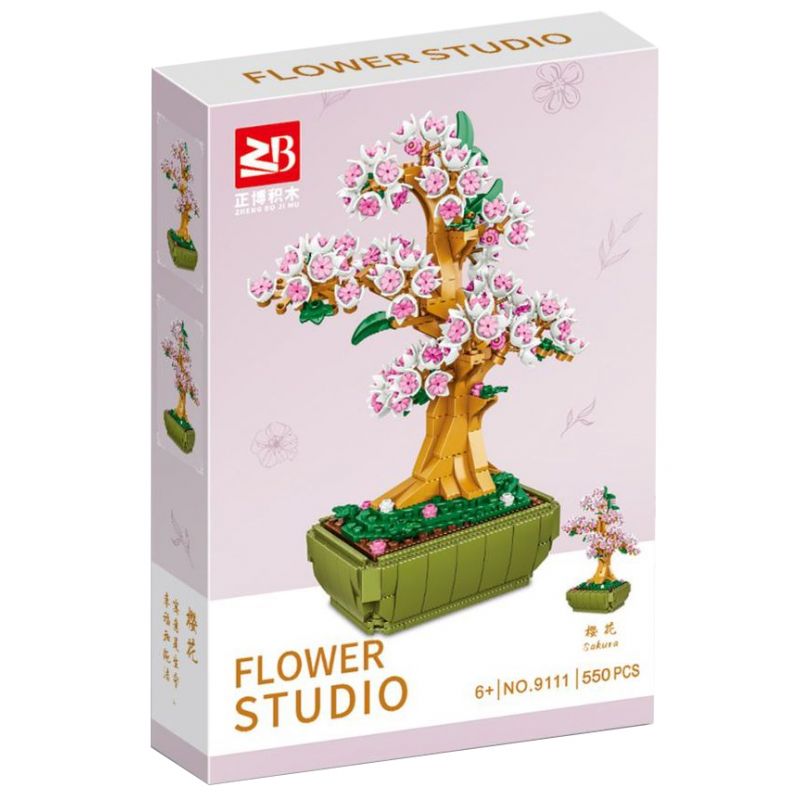 FAIR 9111 non Lego HOA ANH ĐÀO bộ đồ chơi xếp lắp ráp ghép mô hình Flowers SAKURA 550 khối