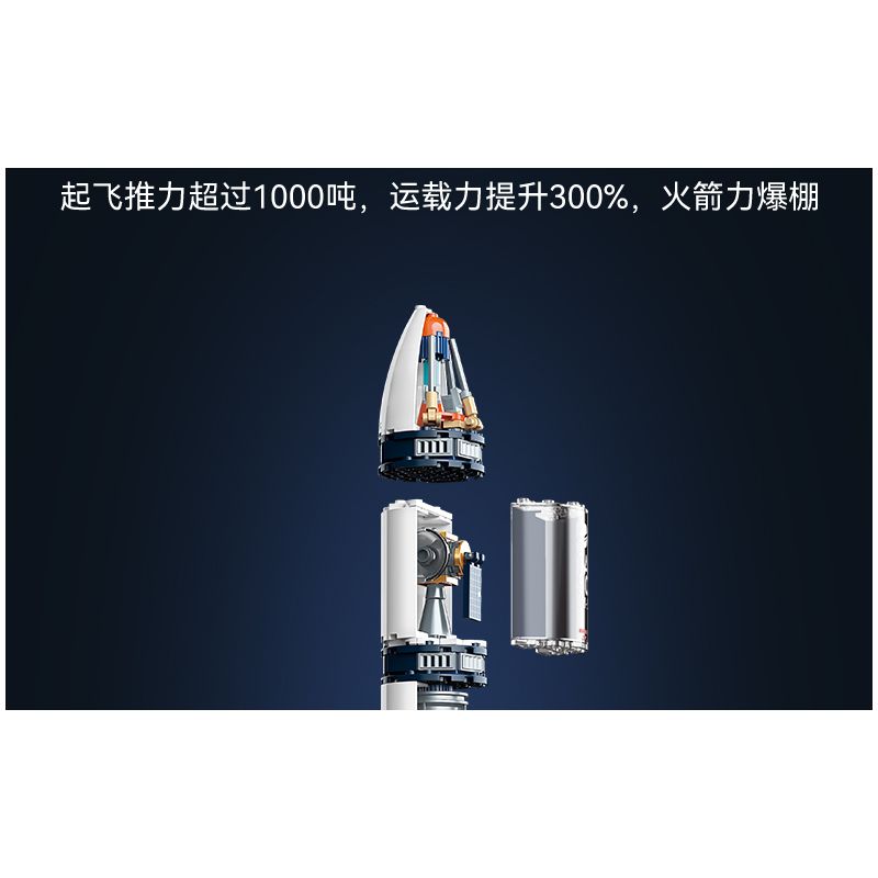 JAKI JK8501 8501 non  TÊN LỬA DAWN V bộ đồ chơi xếp lắp ráp ghép mô hình