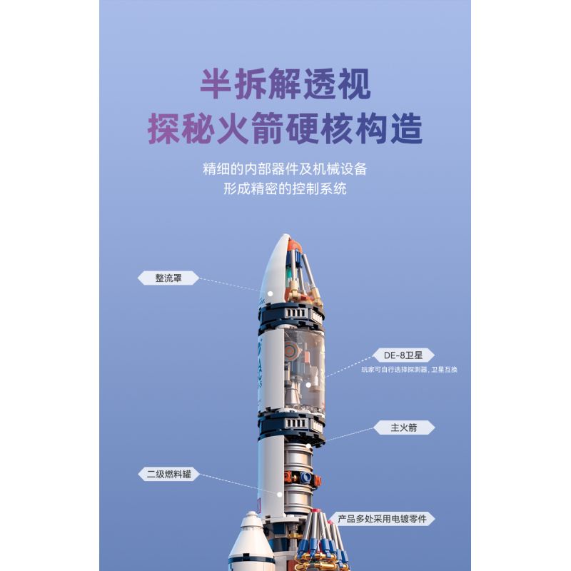 JAKI JK8501 8501 non  TÊN LỬA DAWN V bộ đồ chơi xếp lắp ráp ghép mô hình