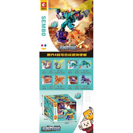 SEMBO 103266 103267 103268 103269 non  CHAOS HERALD 4 KẾT HỢP bộ đồ chơi xếp lắp ráp ghép mô hình Therion Totems 937 khối