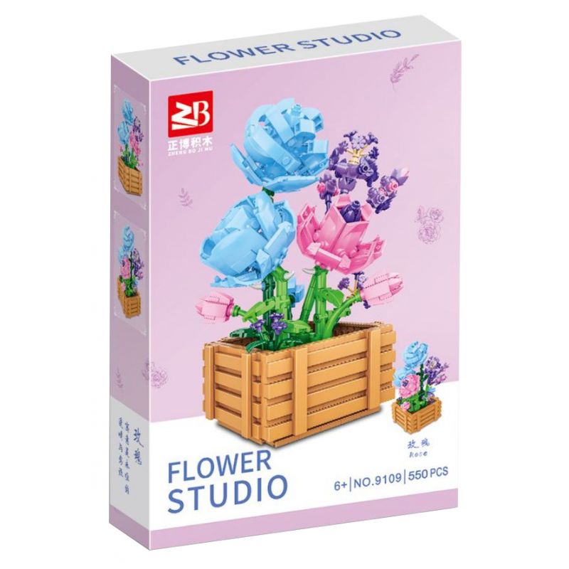 FAIR 9109 non Lego HOA HỒNG bộ đồ chơi xếp lắp ráp ghép mô hình Flowers ROSE 550 khối