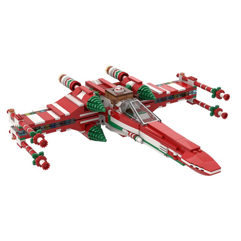 REBRICKABLE MOC-53183 53183 MOC53183 non  GIÁNG SINH X-WING bộ đồ chơi xếp lắp ráp ghép mô hình Star Wars XMAS WING FIGHTER Chiến Tranh Giữa Các Vì Sao 733 khối