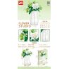 FAIR 9108 non  HOA BẢO QUẢN LISIANTHUS bộ đồ chơi xếp lắp ráp ghép mô hình Flowers LACROPLATYCODON 542 khối