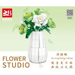 FAIR 9108 non  HOA BẢO QUẢN LISIANTHUS bộ đồ chơi xếp lắp ráp ghép mô hình Flowers LACROPLATYCODON 542 khối