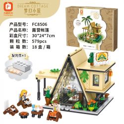 FORANGE FC8506 8506 non  LỀU CẮM TRẠI bộ đồ chơi xếp lắp ráp ghép mô hình DREAM COTTAGE 579 khối