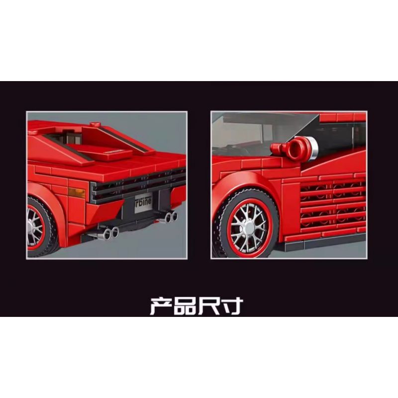 MouldKing 27012 Mould King 27012 non  SIÊU XE FERRARI bộ đồ chơi xếp lắp ráp ghép mô hình  FERRARI TESTAROSSA Kỹ Thuật Công Nghệ Cao Mô Hình Phương Tiện 316 khối