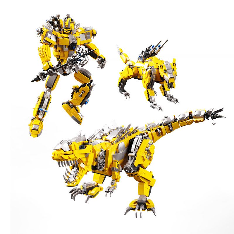 ZHEGAO Q6003 6003 non Lego TYRANNOSAURUS REX CƠ KHÍ BA THAY ĐỔI bộ đồ chơi xếp lắp ráp ghép mô hình 1130 khối