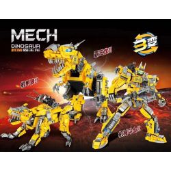 ZHEGAO Q6003 6003 non  TYRANNOSAURUS REX CƠ KHÍ BA THAY ĐỔI bộ đồ chơi xếp lắp ráp ghép mô hình 1130 khối