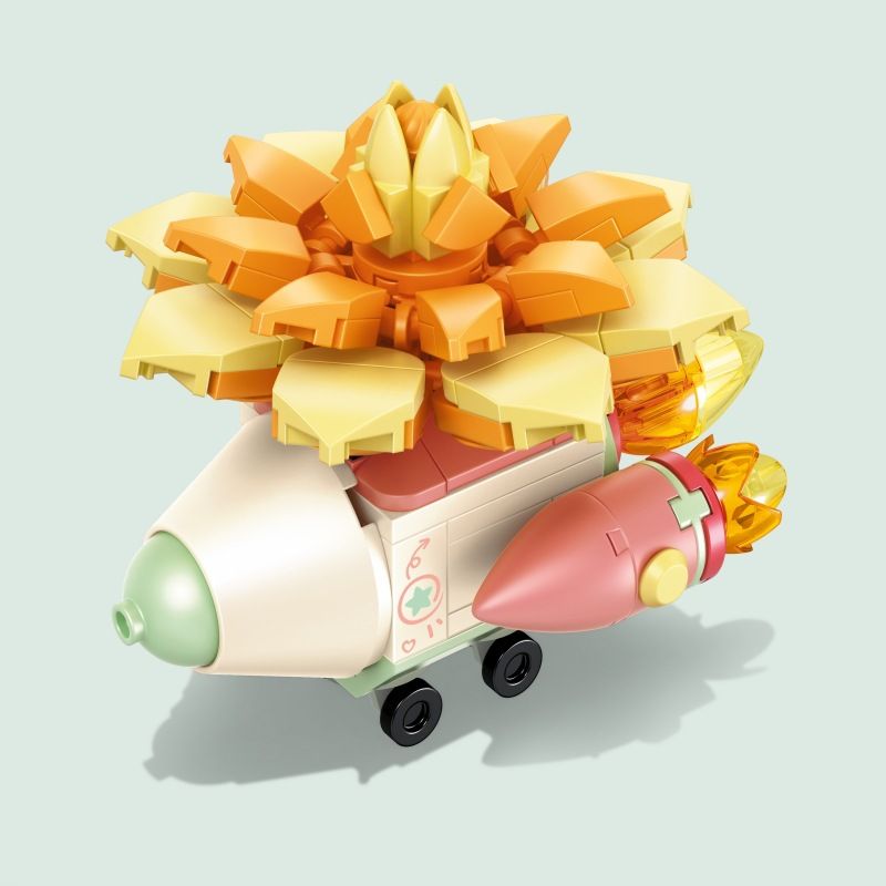 SEMBO 611044 non  TÊN LỬA SIÊU DỄ THƯƠNG bộ đồ chơi xếp lắp ráp ghép mô hình BLOCK FLORIST 137 khối SEMBO 611044 non  TÊN LỬA SIÊU DỄ THƯƠNG bộ đồ chơi xếp lắp ráp ghép mô hình BLOCK FLORIST 137 khối