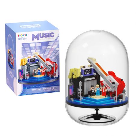 MOYU BLOCK MY97068 97068 non  HỘP NHẠC GHI TA bộ đồ chơi xếp lắp ráp ghép mô hình Creator Sáng Tạo 1017 khối