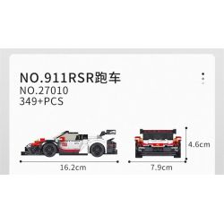 MouldKing 27010 Mould King 27010 non  PORSCHE 911RSR bộ đồ chơi xếp lắp ráp ghép mô hình  PORSCHE 911 RSR Kỹ Thuật Công Nghệ Cao Mô Hình Phương Tiện 349 khối