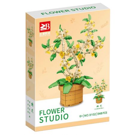 FAIR 9102 non  HOA MỘC TÊ bộ đồ chơi xếp lắp ráp ghép mô hình Flowers OSMANTHUS 548 khối