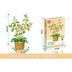 FAIR 9102 non  HOA MỘC TÊ bộ đồ chơi xếp lắp ráp ghép mô hình Flowers OSMANTHUS 548 khối