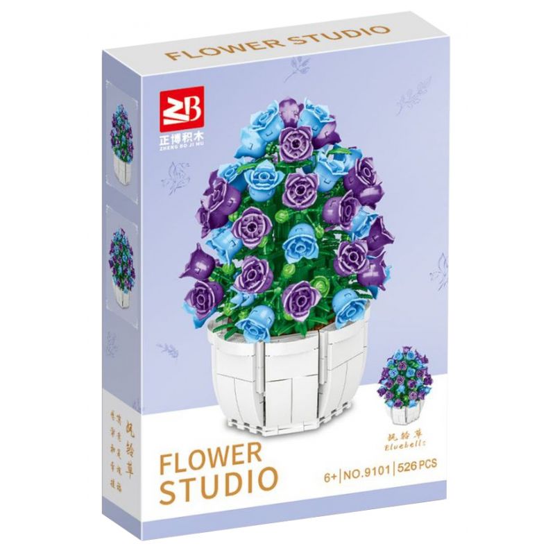 FAIR 9101 non Lego HOA CHUÔNG bộ đồ chơi xếp lắp ráp ghép mô hình Flowers BLUEBELLS 526 khối