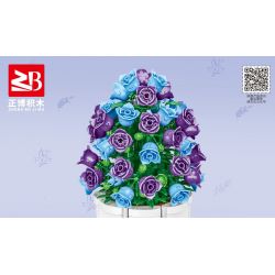 FAIR 9101 non  HOA CHUÔNG bộ đồ chơi xếp lắp ráp ghép mô hình Flowers BLUEBELLS 526 khối