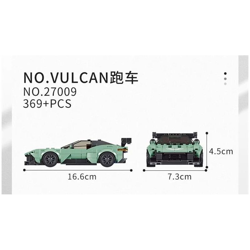 MouldKing 27009 Mould King 27009 non  ASTON MARTINVULCAN bộ đồ chơi xếp lắp ráp ghép mô hình  ASTON MARTIN VULCAN Kỹ Thuật Công Nghệ Cao Mô Hình Phương Tiện 369 khối
