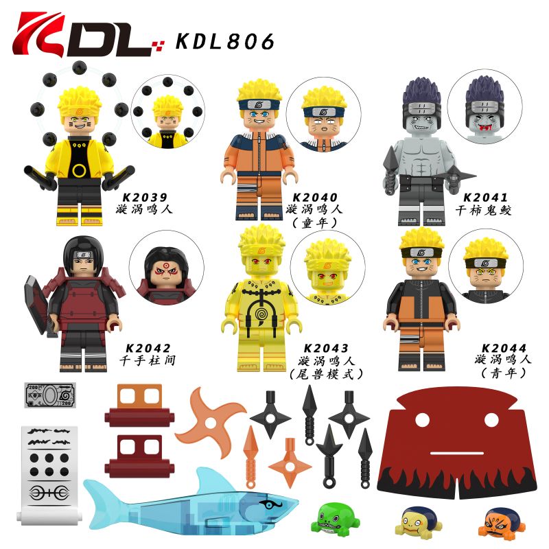 KDL 806 K2039 2039 K2040 2040 K2041 2041 K2042 2042 K2043 2043 K2044 2044 non Lego NARUTO. bộ đồ chơi xếp lắp ráp ghép mô hình Collectable Minifigures Búp Bê Sưu Tầm
