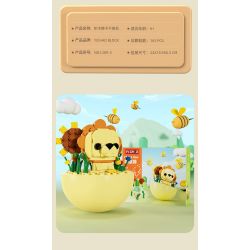 YICHAO 1209-4 non  MÚA SƯ TỬ bộ đồ chơi xếp lắp ráp ghép mô hình ROLY POLY BRICKS 198 khối