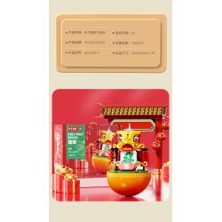 YICHAO 1209-4 non  MÚA SƯ TỬ bộ đồ chơi xếp lắp ráp ghép mô hình ROLY POLY BRICKS 198 khối