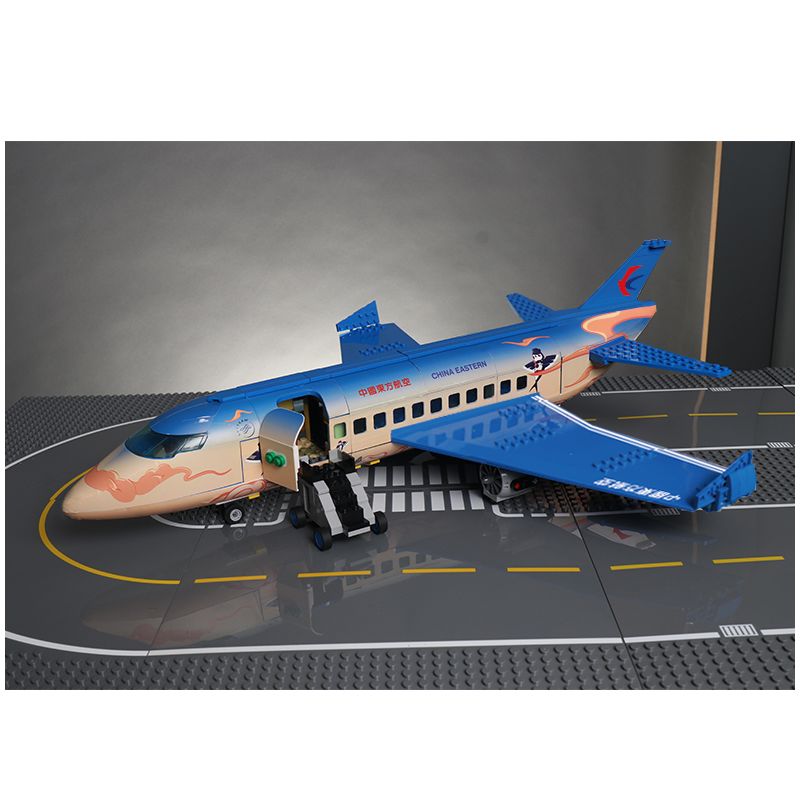 MUSELECT UNKNOWN non  EAST AIRLINES. bộ đồ chơi xếp lắp ráp ghép mô hình City Thành Phố 437 khối