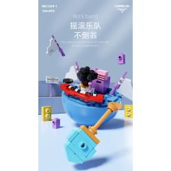 YICHAO 1209-4 non  MÚA SƯ TỬ bộ đồ chơi xếp lắp ráp ghép mô hình ROLY POLY BRICKS 198 khối