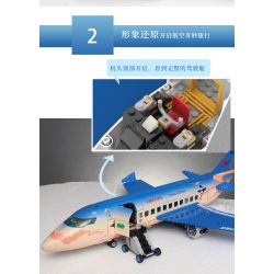 MUSELECT UNKNOWN non  EAST AIRLINES. bộ đồ chơi xếp lắp ráp ghép mô hình City Thành Phố 437 khối