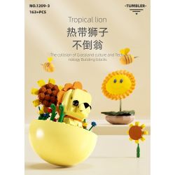 YICHAO 1209-4 non  MÚA SƯ TỬ bộ đồ chơi xếp lắp ráp ghép mô hình ROLY POLY BRICKS 198 khối