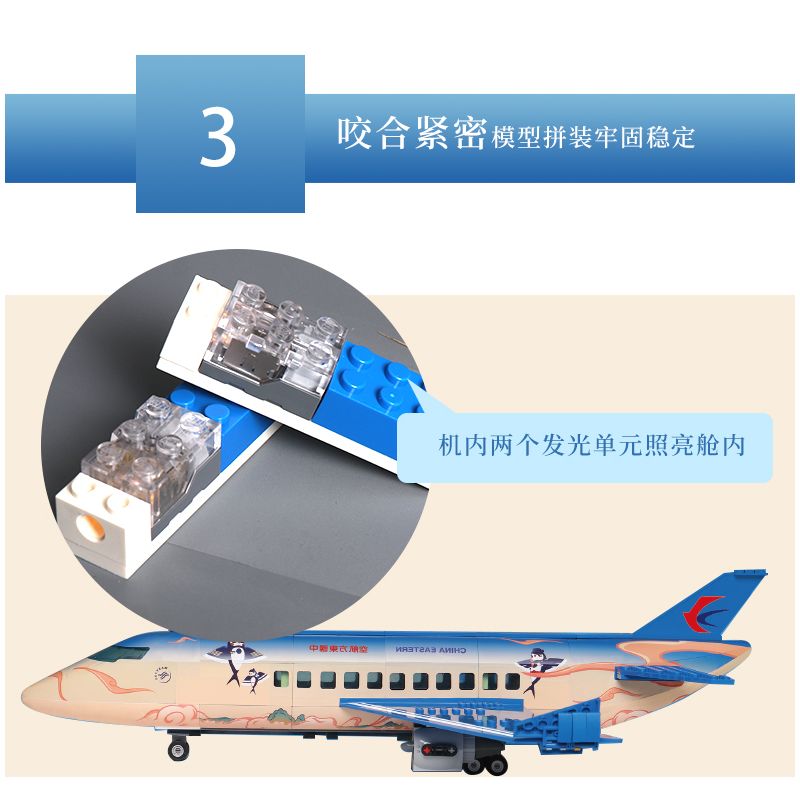 MUSELECT UNKNOWN non  EAST AIRLINES. bộ đồ chơi xếp lắp ráp ghép mô hình City Thành Phố 437 khối