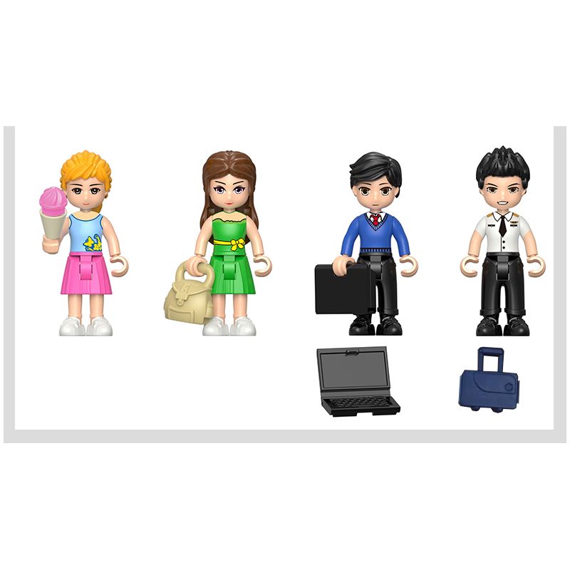 MUSELECT UNKNOWN non  EAST AIRLINES. bộ đồ chơi xếp lắp ráp ghép mô hình City Thành Phố 437 khối