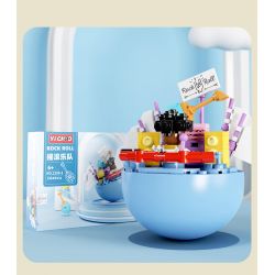 YICHAO 1209-4 non  MÚA SƯ TỬ bộ đồ chơi xếp lắp ráp ghép mô hình ROLY POLY BRICKS 198 khối