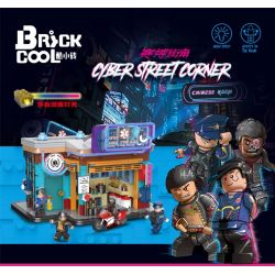 BRICKCOOL KS004 non  TIỆM THUỐC bộ đồ chơi xếp lắp ráp ghép mô hình CYBER STREET CORNER 1270 khối
