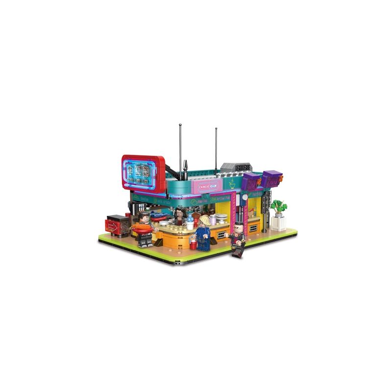 BRICKCOOL KS003 non Lego MÓN ĂN TRUNG QUỐC bộ đồ chơi xếp lắp ráp ghép mô hình CYBER STREET CORNER 1318 khối