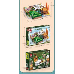 JUHANG TECHNOLOGY 86017 non  SÂN GOLF bộ đồ chơi xếp lắp ráp ghép mô hình Modular Buildings GOLF RESORT COURSE Mô Hình Nhà Cửa 3022 khối