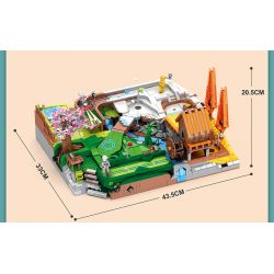 JUHANG TECHNOLOGY 86017 non  SÂN GOLF bộ đồ chơi xếp lắp ráp ghép mô hình Modular Buildings GOLF RESORT COURSE Mô Hình Nhà Cửa 3022 khối