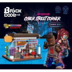 BRICKCOOL KS002 non  CỬA HÀNG SUSHI bộ đồ chơi xếp lắp ráp ghép mô hình CYBER STREET CORNER 661 khối