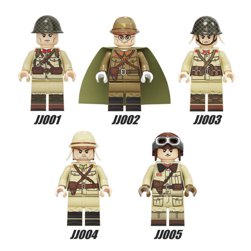 GUANGDONG RUIZHIDA JJ001 JJ002 JJ003 JJ004 JJ005 non Lego CHIẾN TRANH THẾ GIỚI II bộ đồ chơi xếp lắp ráp ghép mô hình Collectable Minifigures Búp Bê Sưu Tầm