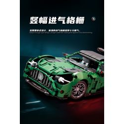 MOYU BLOCK MY88302 88302 non  ĐUA XE NHỰA ĐƯỜNG YÊU TINH XANH AMG 1:14 tỷ lệ 1:14 bộ đồ chơi xếp lắp ráp ghép mô hình 1460 khối