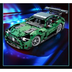 MOYU BLOCK MY88302 88302 non  ĐUA XE NHỰA ĐƯỜNG YÊU TINH XANH AMG 1:14 tỷ lệ 1:14 bộ đồ chơi xếp lắp ráp ghép mô hình 1460 khối