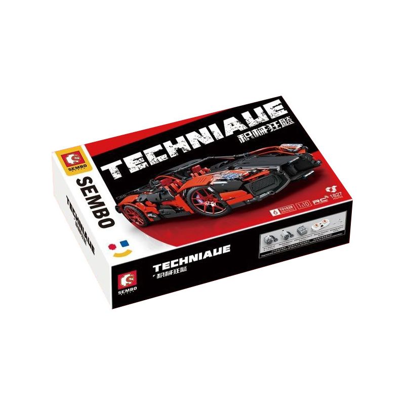 SEMBO 701026 non  ĐỔI ĐIỆN XE THỂ THAO MÀU ĐỎ QUYẾN RŨ tỷ lệ 1:10 bộ đồ chơi xếp lắp ráp ghép mô hình  Kỹ Thuật Công Nghệ Cao Mô Hình Phương Tiện 1827 khối