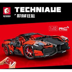 SEMBO 701026 non  ĐỔI ĐIỆN XE THỂ THAO MÀU ĐỎ QUYẾN RŨ tỷ lệ 1:10 bộ đồ chơi xếp lắp ráp ghép mô hình  Kỹ Thuật Công Nghệ Cao Mô Hình Phương Tiện 1827 khối