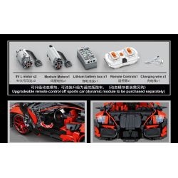 SEMBO 701026 non  ĐỔI ĐIỆN XE THỂ THAO MÀU ĐỎ QUYẾN RŨ tỷ lệ 1:10 bộ đồ chơi xếp lắp ráp ghép mô hình  Kỹ Thuật Công Nghệ Cao Mô Hình Phương Tiện 1827 khối