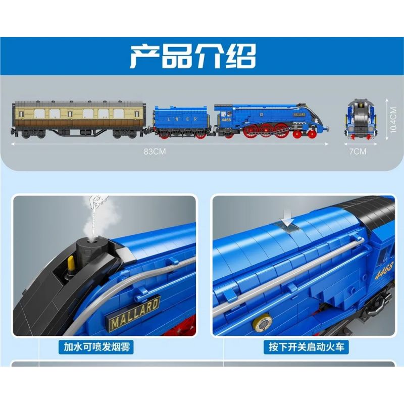 MouldKing 12006 Mould King 12006 non  VỊT TRỜI bộ đồ chơi xếp lắp ráp ghép mô hình Trains CLASS A4 PACIFICS MALLARD Tàu Hỏa 2139 khối