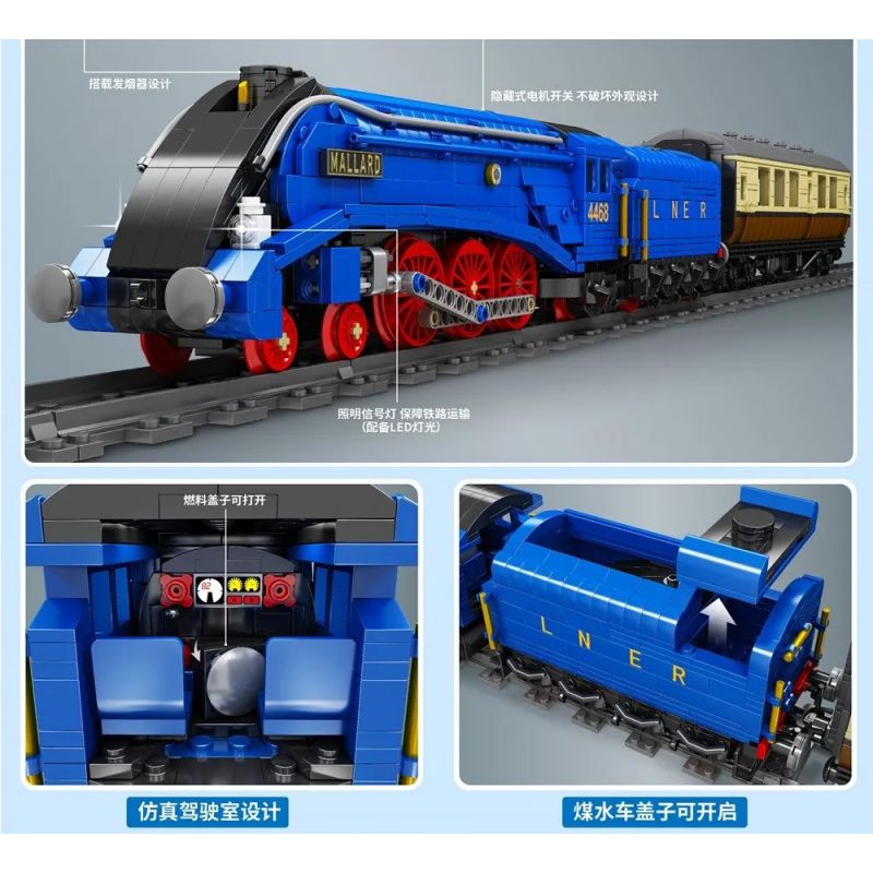 MouldKing 12006 Mould King 12006 non  VỊT TRỜI bộ đồ chơi xếp lắp ráp ghép mô hình Trains CLASS A4 PACIFICS MALLARD Tàu Hỏa 2139 khối