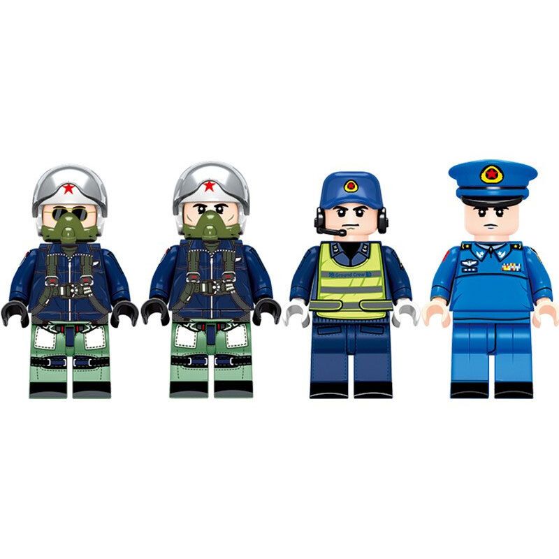 SEMBO 202157 non  MÁY BAY CƯỜNG KÍCH QIANG-5 bộ đồ chơi xếp lắp ráp ghép mô hình Military Army Q-5 STRIKE AIRCRAFT Quân Sự Bộ Đội 679 khối