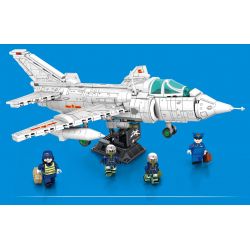 SEMBO 202157 non  MÁY BAY CƯỜNG KÍCH QIANG-5 bộ đồ chơi xếp lắp ráp ghép mô hình Military Army Q-5 STRIKE AIRCRAFT Quân Sự Bộ Đội 679 khối